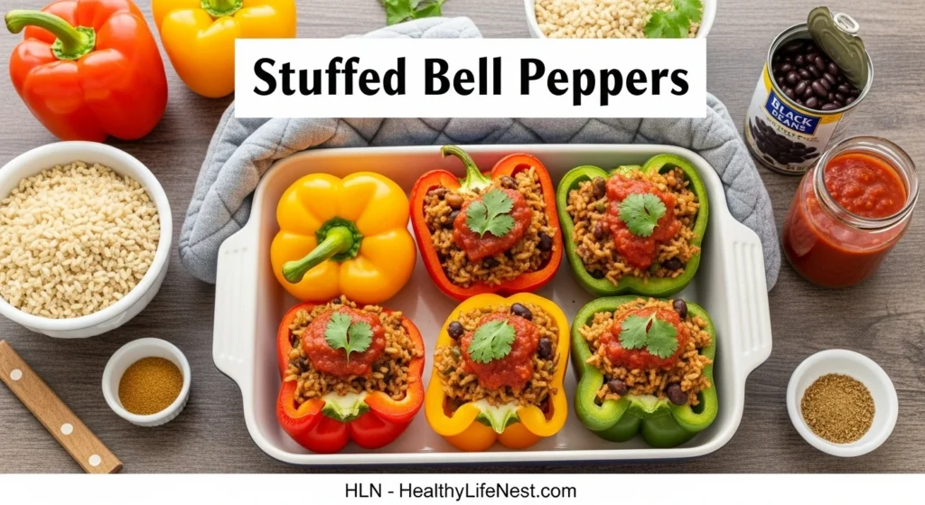 Plant-Based Recipes - Top 10 Easy and Delicious for Everyone 8 7. Stuffed Bell Peppers