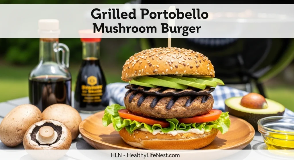 Plant-Based Recipes - Top 10 Easy and Delicious for Everyone 5 Grilled Portobello Mushroom Burger