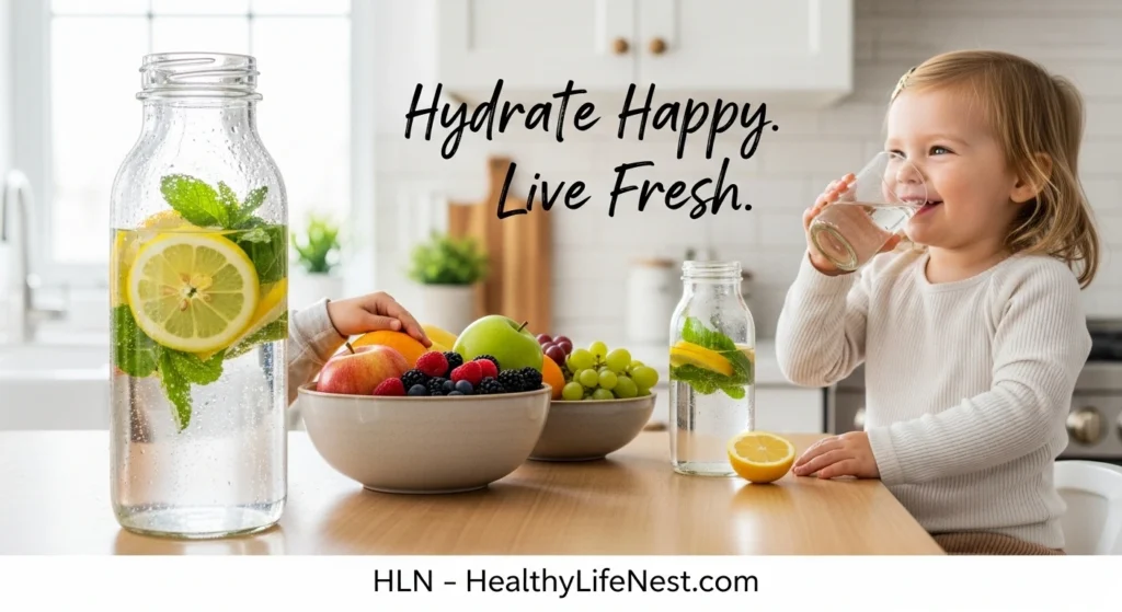 Simple Healthy Eating Tips for Daily Life & Wellness 5 Hydrate Happy. Live Fresh
