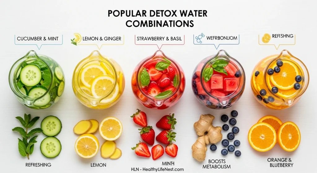 Detox Water: A Refreshing Way to Stay Hydrated and Healthy 3 Popular Detox Water Combinations