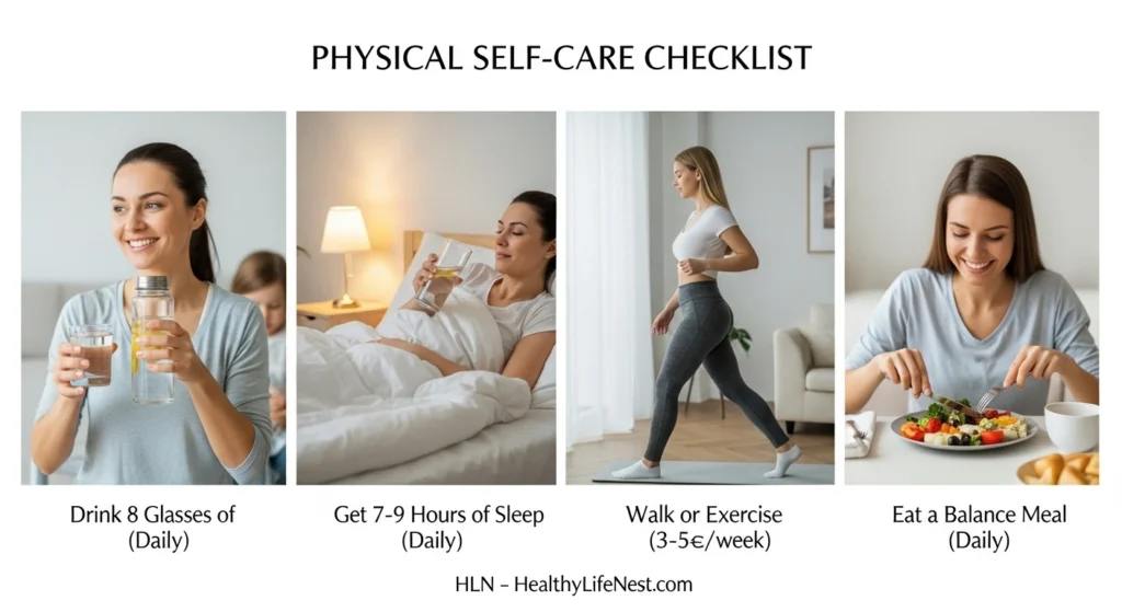 Self-Care for Mind, Body, and Soul: A Balanced Approach 4 Physical Self-Care Checklist