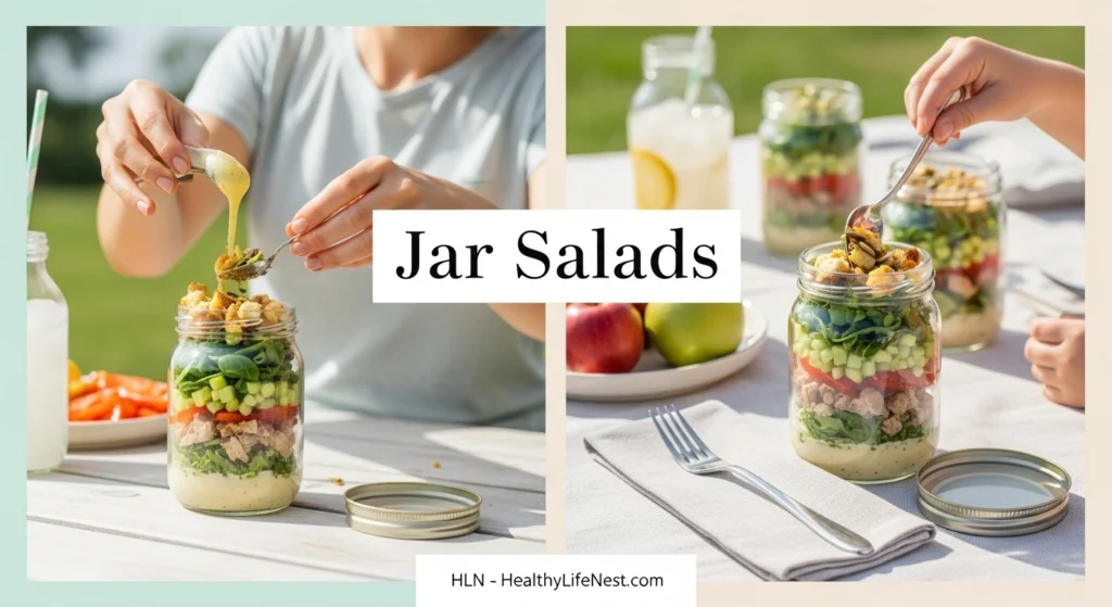 Summer Picnic Food Ideas for Fresh Easy Outdoor Meals 6 Jar Salads