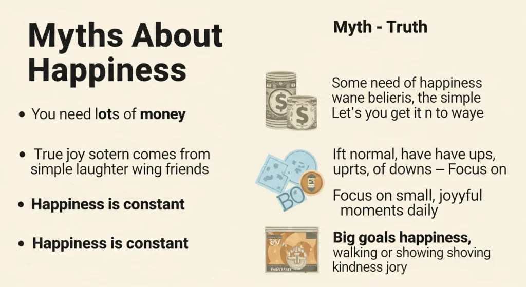 Happy Lifestyle: Simple Ways to Boost Your Joy Daily 5 Myths About Happiness