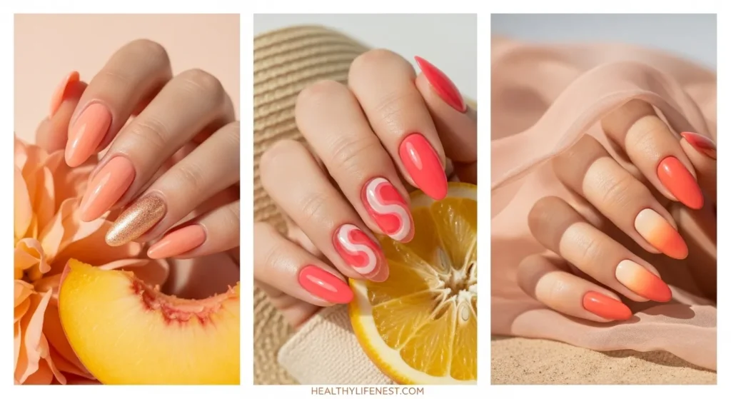 2. Peach Sorbet & Coral Tints

Warm but soft hues like peach, coral-pink, and sunset tones are making a soft comeback for everyday wear.