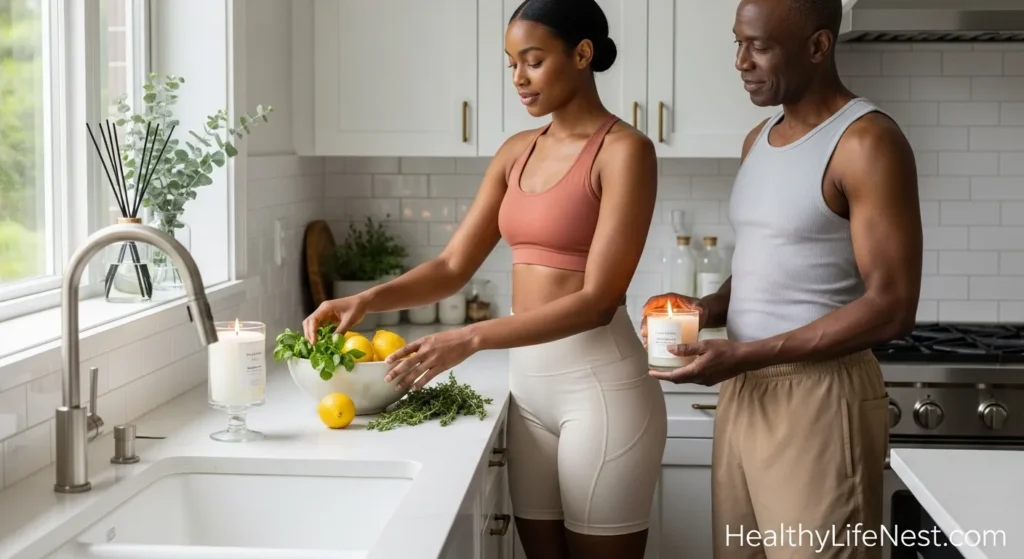 Use Scent as Subtle Decor

Scent changes how a space feels just as much as visuals.

Use lemon, eucalyptus, or sea salt candles

Try reed diffusers in glass jars for a stylish touch

Add fresh citrus or herbs in a bowl on your counter

It’s a quiet but powerful way to create a summer atmosphere.