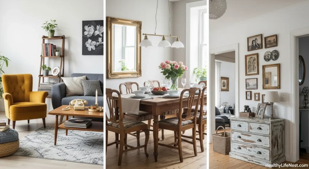
Vintage Mix
This look pairs old and new with charm—think antique furniture next to modern pieces, retro accessories, and unique finds that tell a story.