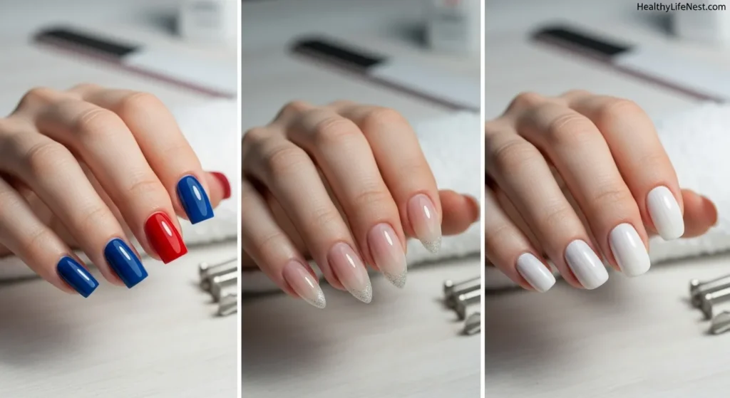 Nail Shapes That Work Well

Some shapes suit bold colors and patterns better. These are popular for summer events:

Short square (classic and easy)

Almond (adds elegance)

Rounded tips (comfortable for daily tasks)