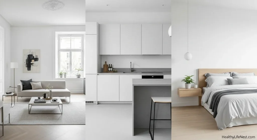 Minimalist
This style emphasizes clean lines, a restrained color palette, and open space. It creates a calm, clutter-free environment that feels modern and intention