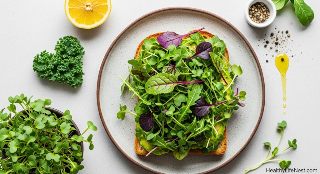 Healthy Foods: Real Nourishment for Modern Life 8 6. Microgreens
Tiny greens—like baby kale, arugula, and beet greens—are packed with flavor and nutrients. Add them to eggs, wraps, or on top of avocado toast.