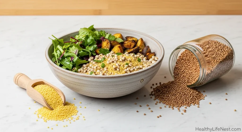 Healthy Foods: Real Nourishment for Modern Life 4 2. Millet and Sorghum
These ancient grains are making a comeback. They’re gluten-free, filling, and high in minerals. Use them in warm bowls, salads, or as a rice substitute.