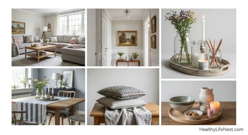 Start with What You Already Have

Before you go shopping, take a fresh look at your current setup. You may already have what you need.

• Rearrange your furniture for a new layout
• Move art or decor from one room to another
• Use leftover fabric or jars for creative accents

You don’t need to spend a lot to make a space feel new.