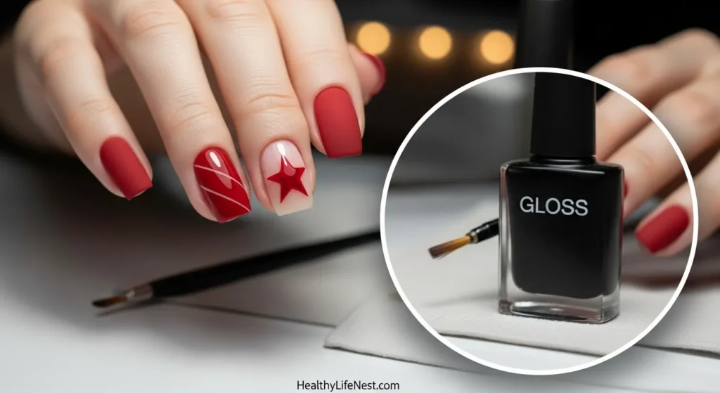 Matte with Gloss Accents
Add texture by combining matte and glossy finishes. A matte red with a single glossy stripe or star detail gives a unique, high-contrast effect.