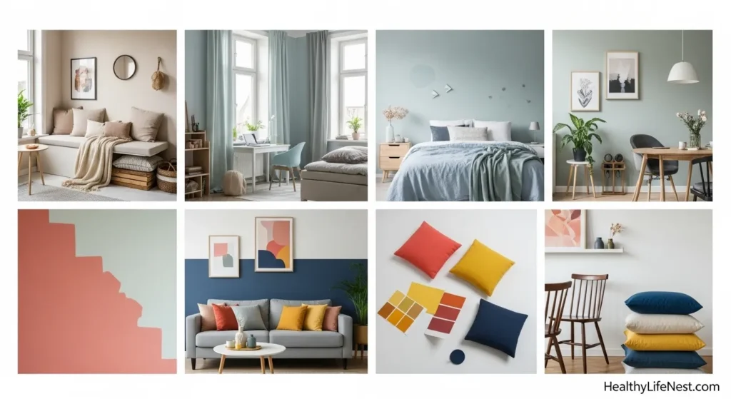 Color Adds Mood Instantly

A simple change in color can shift the entire feeling of a room. Soft shades bring calm. Bold ones bring life.

• Warm neutrals like beige and clay make a space feel cozy
• Cool blues and soft greens give a relaxed, airy vibe
• Add pops of coral, mustard, or navy to modernize

Paint a wall, or just switch cushion covers—it all works.
