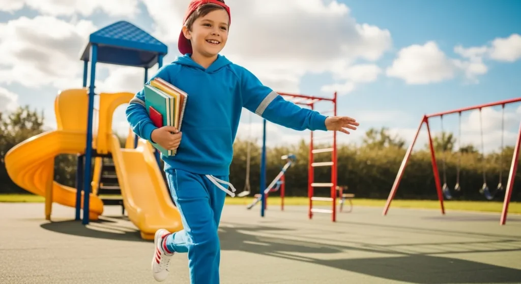 For boys who like a laid-back style, graphic tees paired with functional cargo pants are a great choice. They’re comfortable, trendy, and allow for freedom of movement during a busy school day.
Add high-top sneakers and a sporty cap to finish the look while keeping it practical with multiple cargo pockets for essentials.