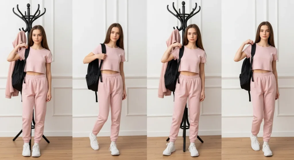 For a sporty and cute look, wear a sweatshirt dress with knee-high socks and chunky sneakers. Add a baseball cap or hairband for a playful, relaxed finish.
